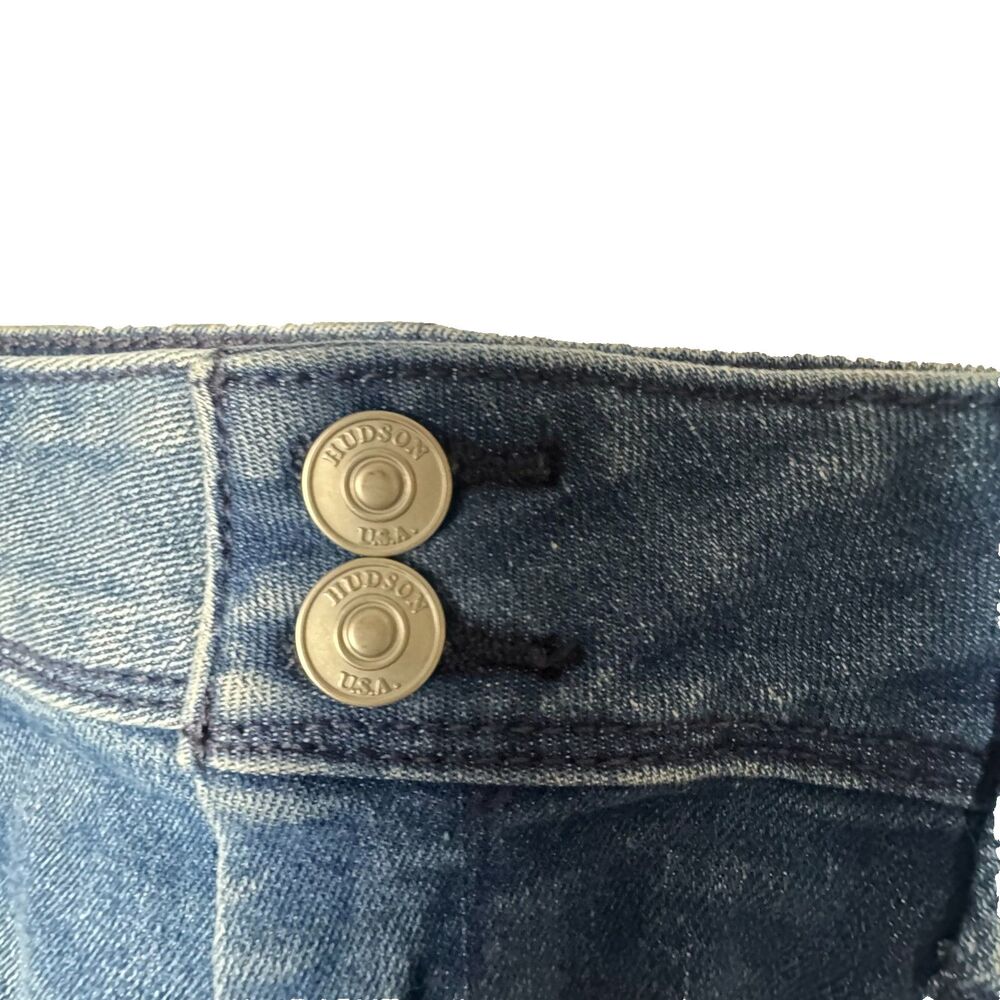 Hudson Womens Jeans Size 30 Stretch Straight Leg Cropped Medium Wash Denim - Picture 12 of 13